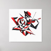 Toile Couple abstrait avec violon (Recto)