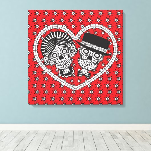 Toile Couple crâne sucre (Insitu (Plancher de Bois))