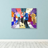 Toile Couple Dancing | Retro Nostalgic années 1950 (Insitu (Plancher de Bois))