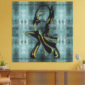 Toile Couple dansant la nuit (Insitu(Salon))