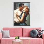 Toile Couple de baiser vintage (Insitu(Salon))