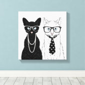 Toile Couple de chats (Insitu (Plancher de Bois))