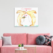 Toile Couple de lapins s'embrassant Thunder_Cove (Insitu(Salon))