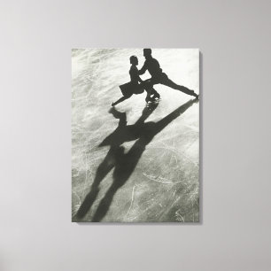 Toile Couple de patinage sur glace