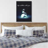Toile couple de pingouins romantique mieux avec vous (Insitu(Chambre))