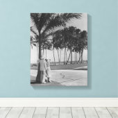 Toile Couple debout sous l'arbre (Insitu (Plancher de Bois))
