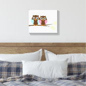 Toile Couple d'hibou sur une branche (Insitu(Chambre))