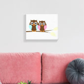 Toile Couple d'hibou sur une branche (Insitu(Salon))
