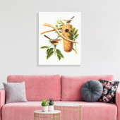 Toile Couple d'oiseaux sur un nid perché sur une branche (Insitu(Salon))