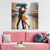 Toile Couple en art de pluie (Insitu(Salon))