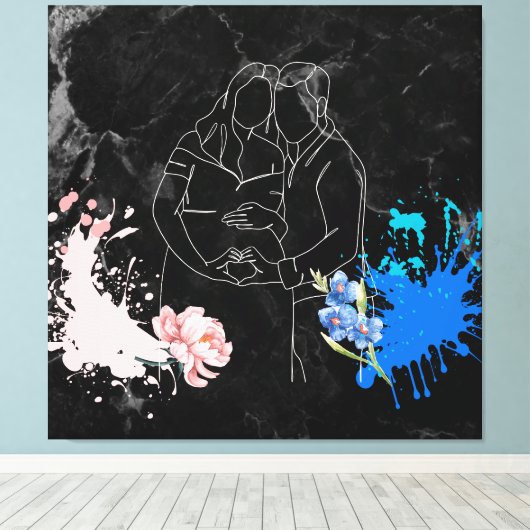 Toile Couple enceinte (Insitu (Plancher de Bois))