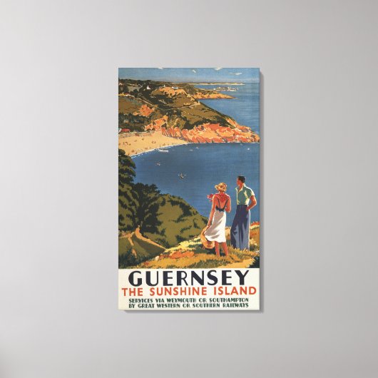 Toile Couple ferroviaire Sud/Grand Ouest sur Cliff (Recto)