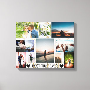 Toile Couple meilleur temps pour un collage personnalisé