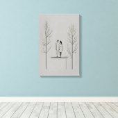Toile Couple minimaliste Art moderne (Insitu (Plancher de Bois))