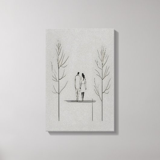 Toile Couple minimaliste Art moderne (Recto)