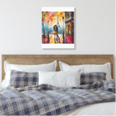 Toile "Couple romantique embrassant devant la Tour Eiffe (Insitu(Chambre))