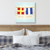 Toile Couples d'aquarelle Monogramme Signal maritime Dra (Insitu(Chambre))