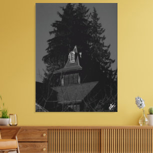 Toile Cour de bois de Freeland noir et blanc