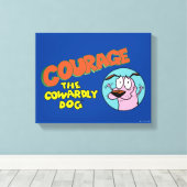 Toile Courage du chien lâché | Afficher le logo (Insitu (Plancher de Bois))