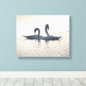 Toile Courage Swans Nature Photo (Insitu (Plancher de Bois))