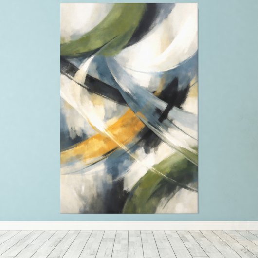 Toile Courants Intersectants de Mouvement Silencieux (Insitu (Plancher de Bois))