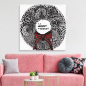 Toile Courbe avec texte (Insitu(Salon))