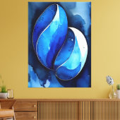 Toile Courbes de cobalt marin (Insitu(Salon))