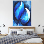 Toile Courbes de cobalt marin (Insitu(Chambre))