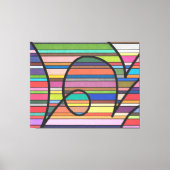 Toile Courbes noires Abstraites à flux multiple (Recto)