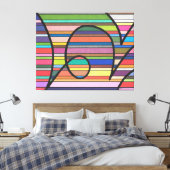 Toile Courbes noires Abstraites à flux multiple (Insitu(Chambre))