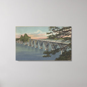 Toile Courbure du nord, Orégon - vue de pont de baie de