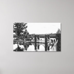 Toile Courbure, photographie de jardin de roche de