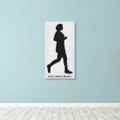 Toile Coureur de fond Silhouette féminine Canvas (Insitu (Plancher de Bois))