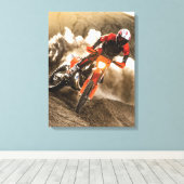 Toile Coureur de Motocross (Insitu (Plancher de Bois))