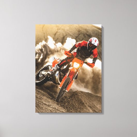 Toile Coureur de Motocross (Recto)