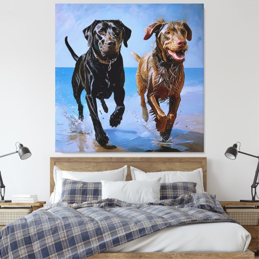 Toile "Courez libre, courez ensemble" Meilleurs amis de (Insitu(Chambre))