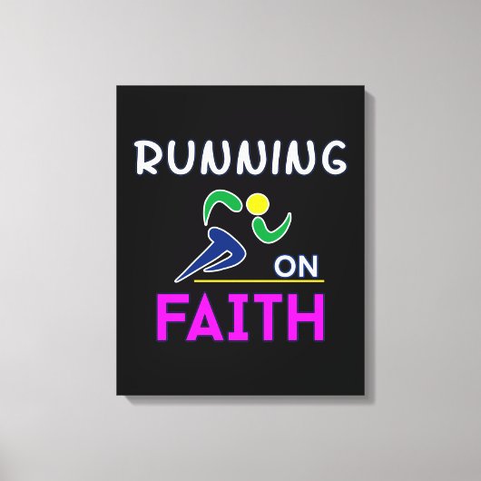 Toile Courir sur la foi Christian Runner (Recto)