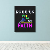 Toile Courir sur la foi Christian Runner (Insitu (Plancher de Bois))