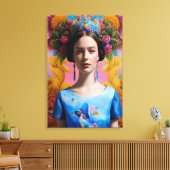 Toile Couronne bleue princesse décontractée (Insitu(Salon))