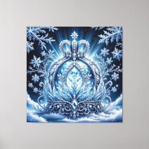 Toile Couronne complexe recouverte de givre avec des gem
