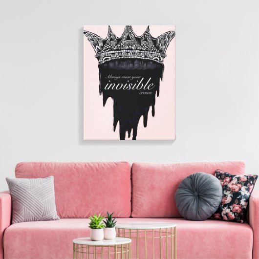 Toile Couronne de dérive avec texte - v2 (Insitu(Salon))