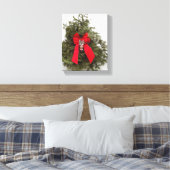 Toile Couronne de Noël avec Bow rouge (Insitu(Chambre))