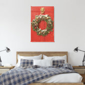 Toile Couronne de Noël suspendue à une porte (Insitu(Chambre))