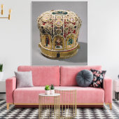 Toile Couronne mitre sertie de perles et précieux (Insitu(Salon))