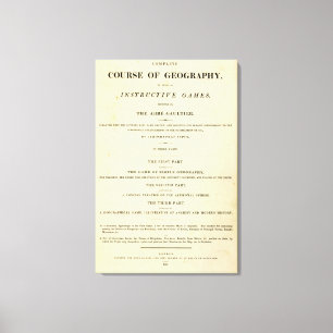 Toile Cours complet de page titre de géographie