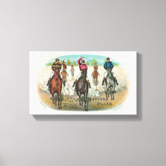 Toile Course De Cheval vintage Devant Tous (Recto)