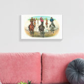 Toile Course De Cheval vintage Devant Tous (Insitu(Salon))