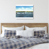 Toile Course en Speedboat sur le lac (Insitu(Chambre))