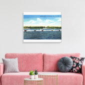 Toile Course en Speedboat sur le lac (Insitu(Salon))