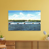 Toile Course en Speedboat sur le lac (Insitu(Salon))